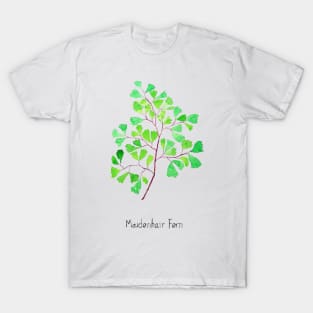 maidenhair fern watercolor T-Shirt